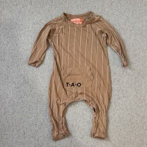 T.A.O. Kids Brown Striped Footie